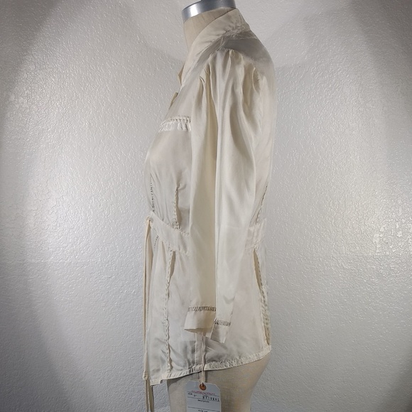 Pete & Greta by Johnny Was Silk Ulla Peplum Top XS NWT - Picture 3 of 5